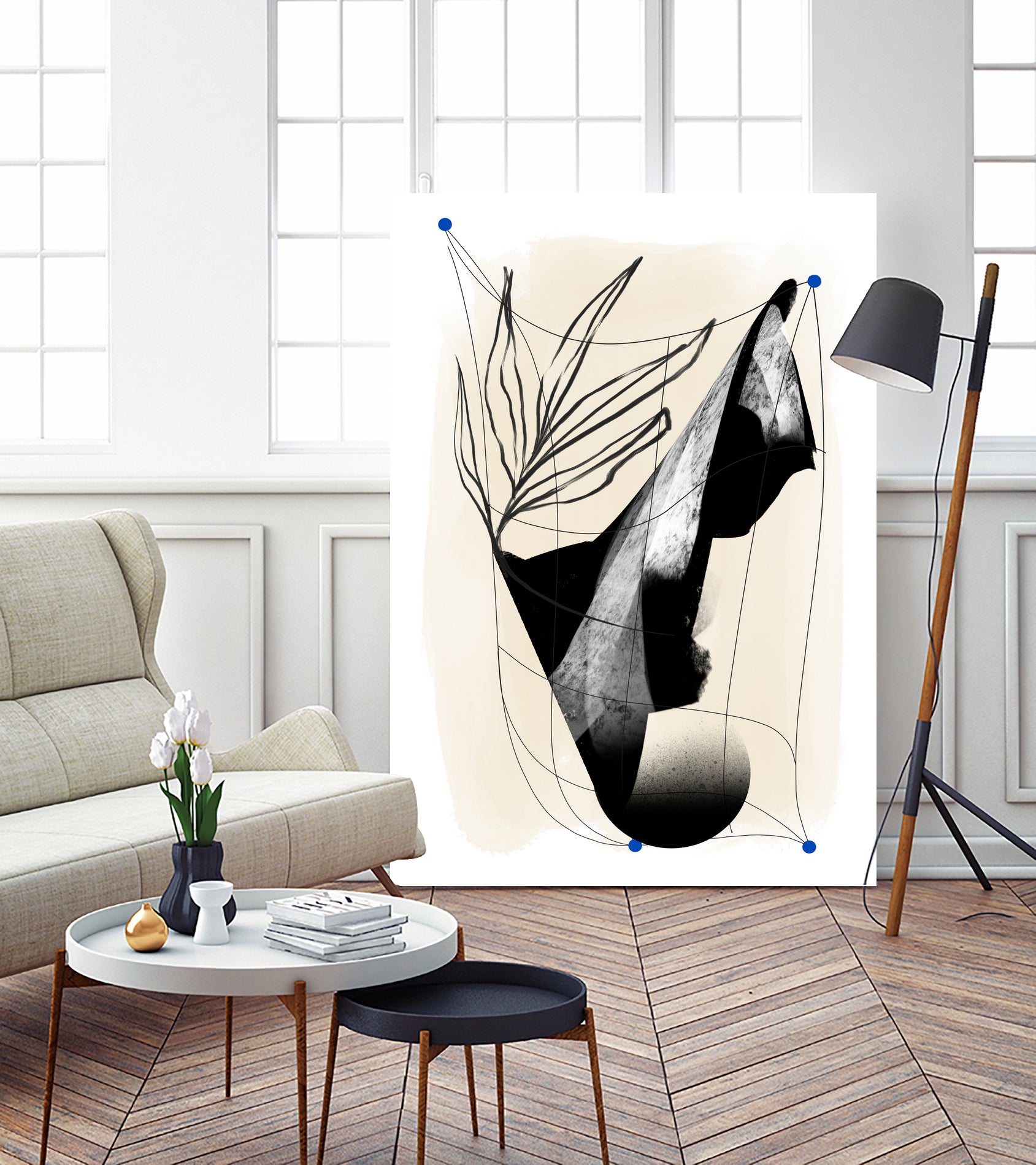 Which Came First by Jilli Darling  on GIANT ART - abstract abstract, bold, white, grey, gray, calm, painting, print,  wallart,  wall art,  energetic, colourful, graphic print, illustration, soft, brush strokes, cute, prints, home decor, beige, black, drawing