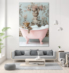 Leoparda Pink Bubble Bath by Niky Rahner on GIANT ART - botanical rahner