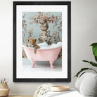 Leoparda Pink Bubble Bath by Niky Rahner on GIANT ART - botanical rahner