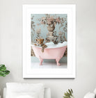 Leoparda Pink Bubble Bath by Niky Rahner on GIANT ART - botanical rahner
