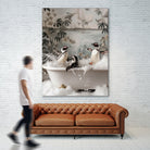 Penguin Splash Party by Niky Rahner on GIANT ART - botanical rahner