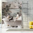 Penguin Splash Party by Niky Rahner on GIANT ART - botanical rahner