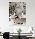 Penguin Splash Party by Niky Rahner on GIANT ART - botanical rahner