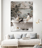 Penguin Splash Party by Niky Rahner on GIANT ART - botanical rahner