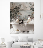 Penguin Splash Party by Niky Rahner on GIANT ART - botanical rahner