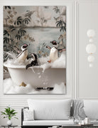 Penguin Splash Party by Niky Rahner on GIANT ART - botanical rahner