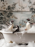 Penguin Splash Party by Niky Rahner on GIANT ART - botanical rahner