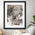 Penguin Splash Party by Niky Rahner on GIANT ART - botanical rahner