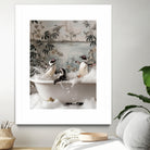 Penguin Splash Party by Niky Rahner on GIANT ART - botanical rahner