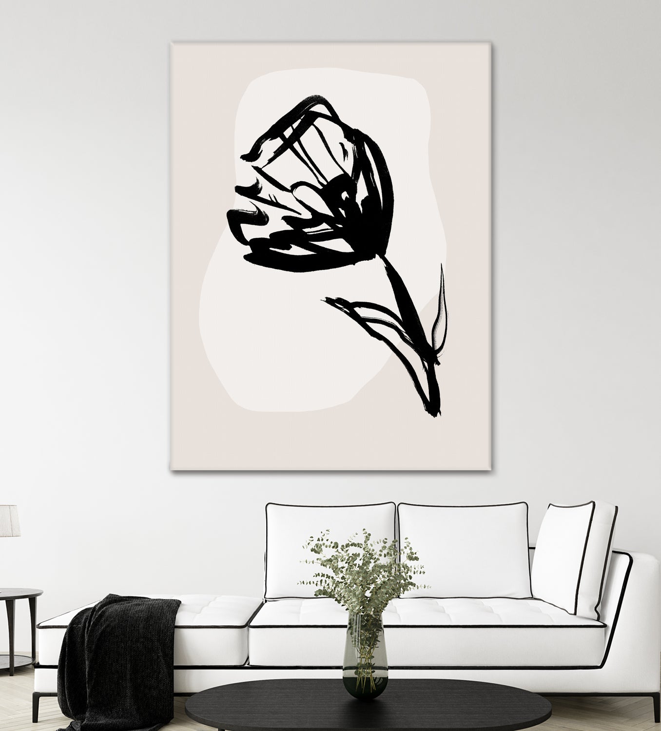 Monochrome Blossom by Treechild on GIANT ART - flowers and plants minimalist-floral-art