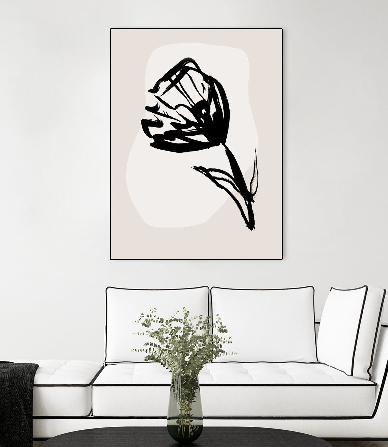 Monochrome Blossom by Treechild on GIANT ART - flowers and plants minimalist-floral-art