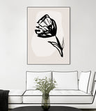 Monochrome Blossom by Treechild on GIANT ART - flowers and plants minimalist-floral-art