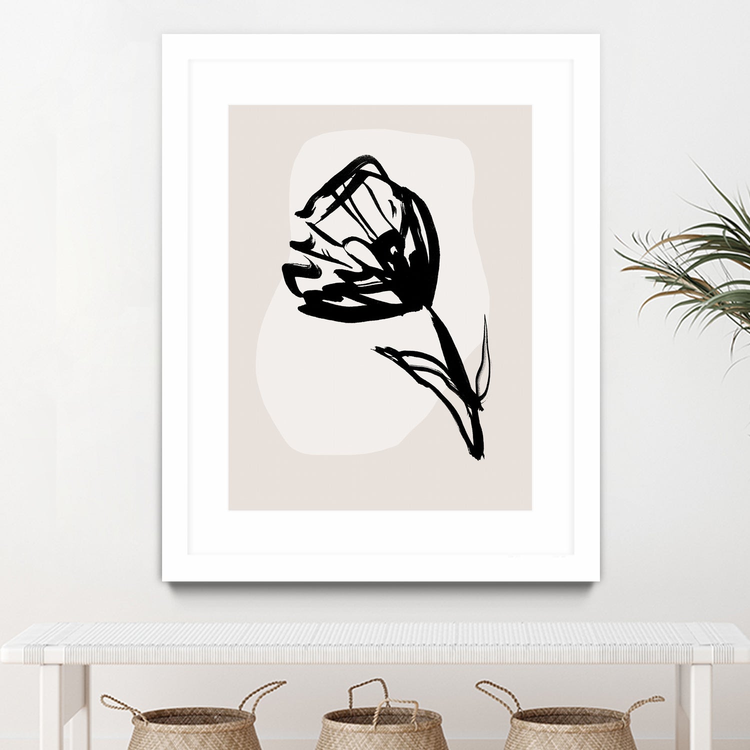 Monochrome Blossom by Treechild on GIANT ART - flowers and plants minimalist-floral-art