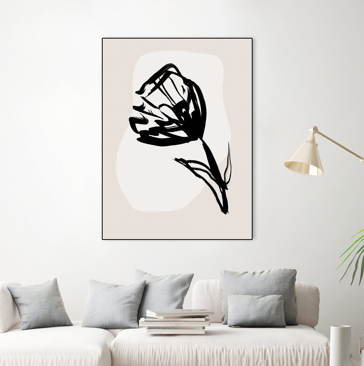 Monochrome Blossom by Treechild on GIANT ART - flowers and plants minimalist-floral-art