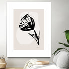 Monochrome Blossom by Treechild on GIANT ART - flowers and plants minimalist-floral-art