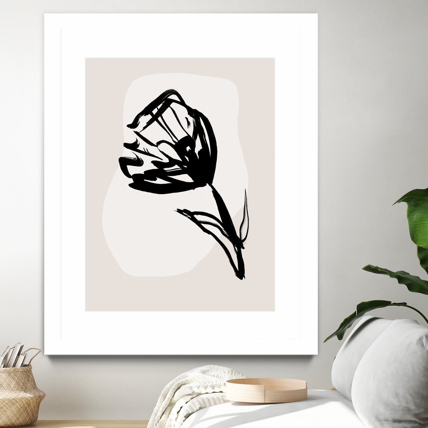 Monochrome Blossom by Treechild on GIANT ART - flowers and plants minimalist-floral-art