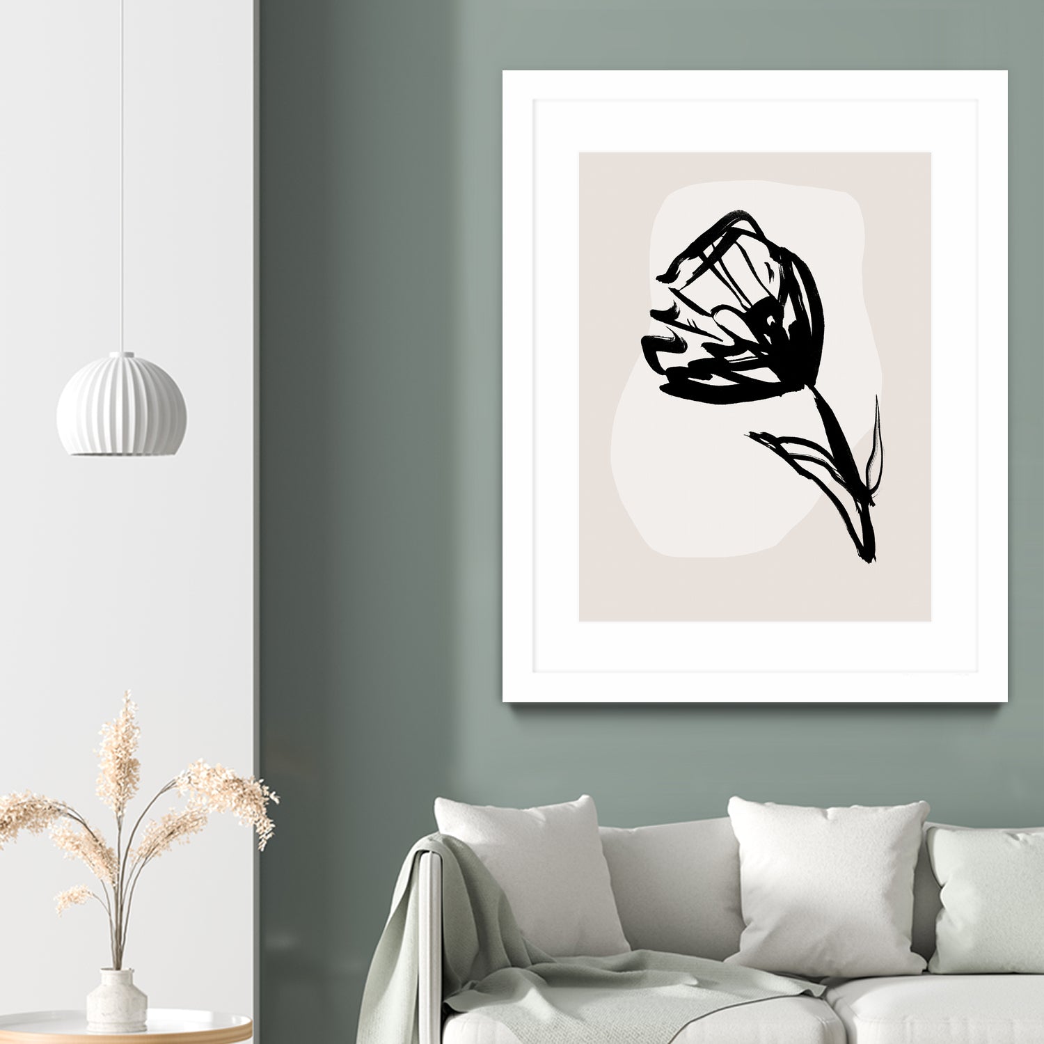 Monochrome Blossom by Treechild on GIANT ART - flowers and plants minimalist-floral-art