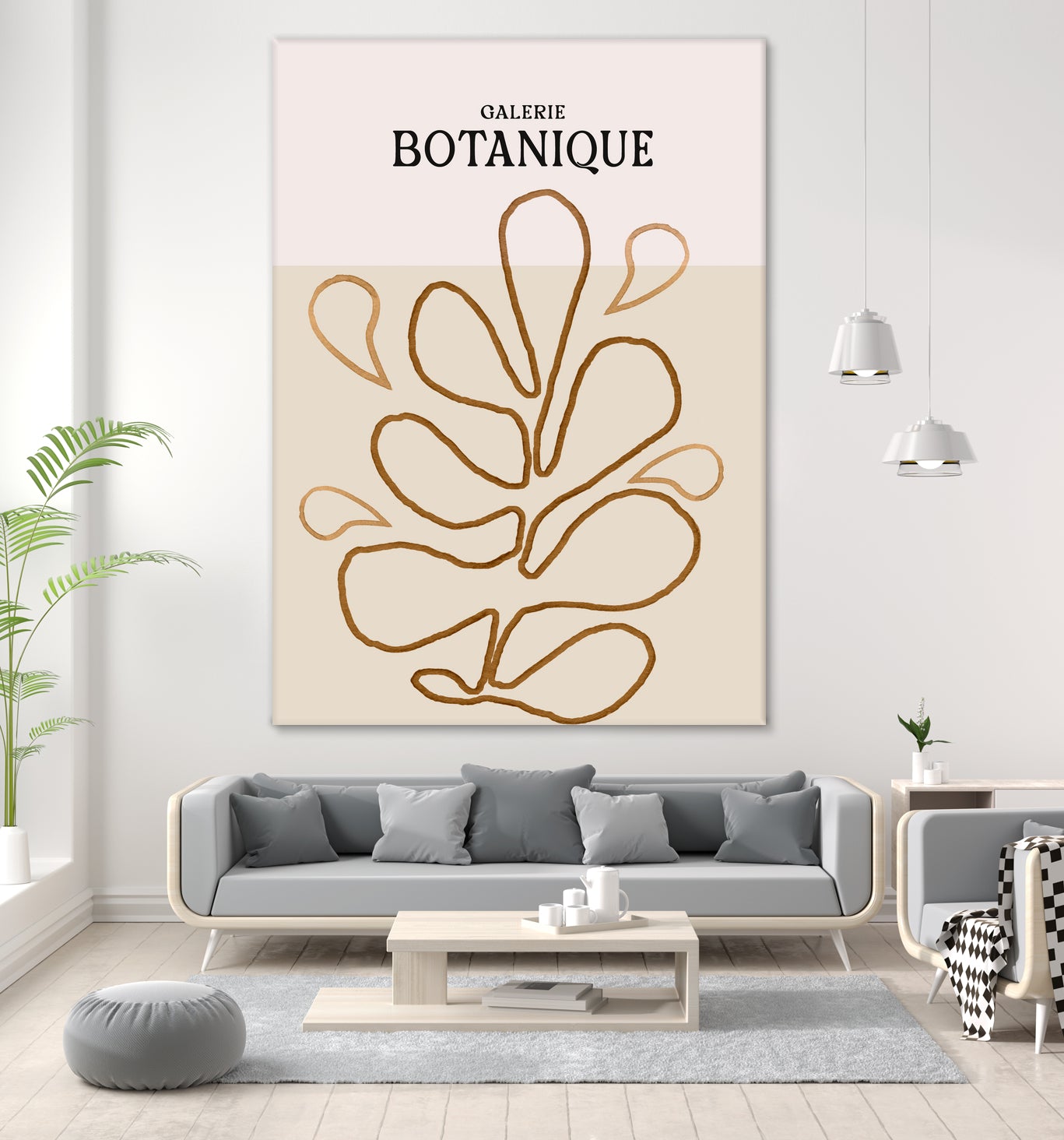 Earthy Leaf Lines by Treechild on GIANT ART -  botanical art print