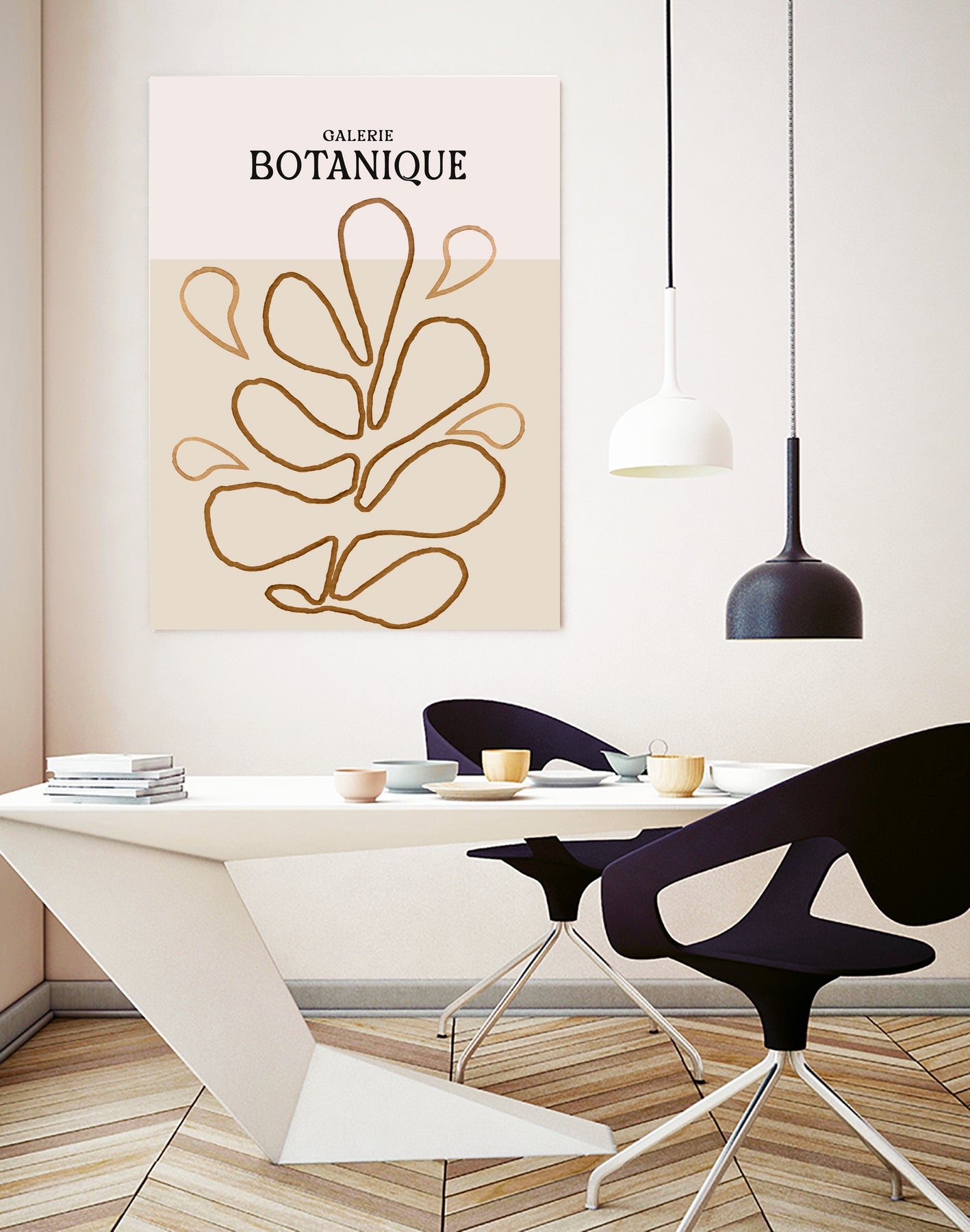 Earthy Leaf Lines by Treechild on GIANT ART -  botanical art print