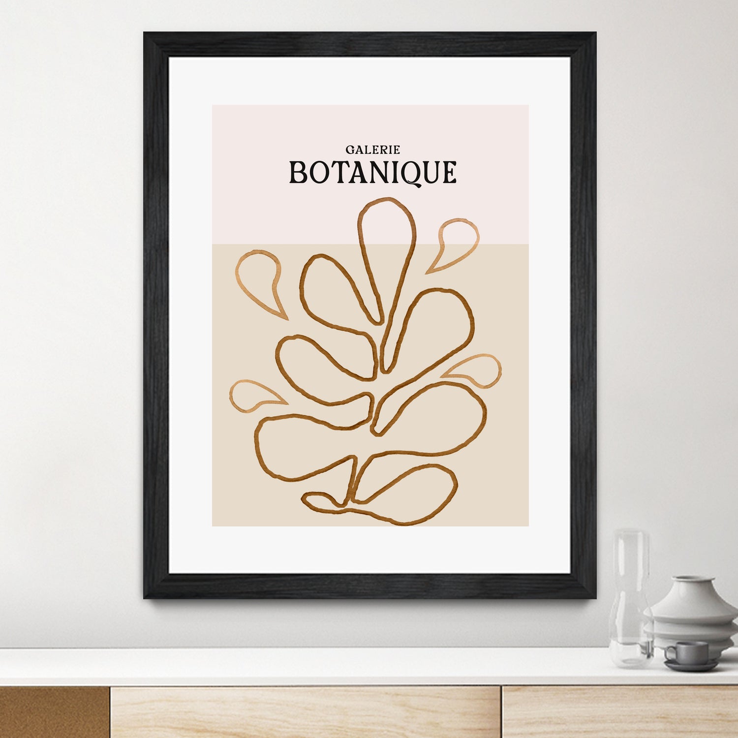 Earthy Leaf Lines by Treechild on GIANT ART -  botanical art print