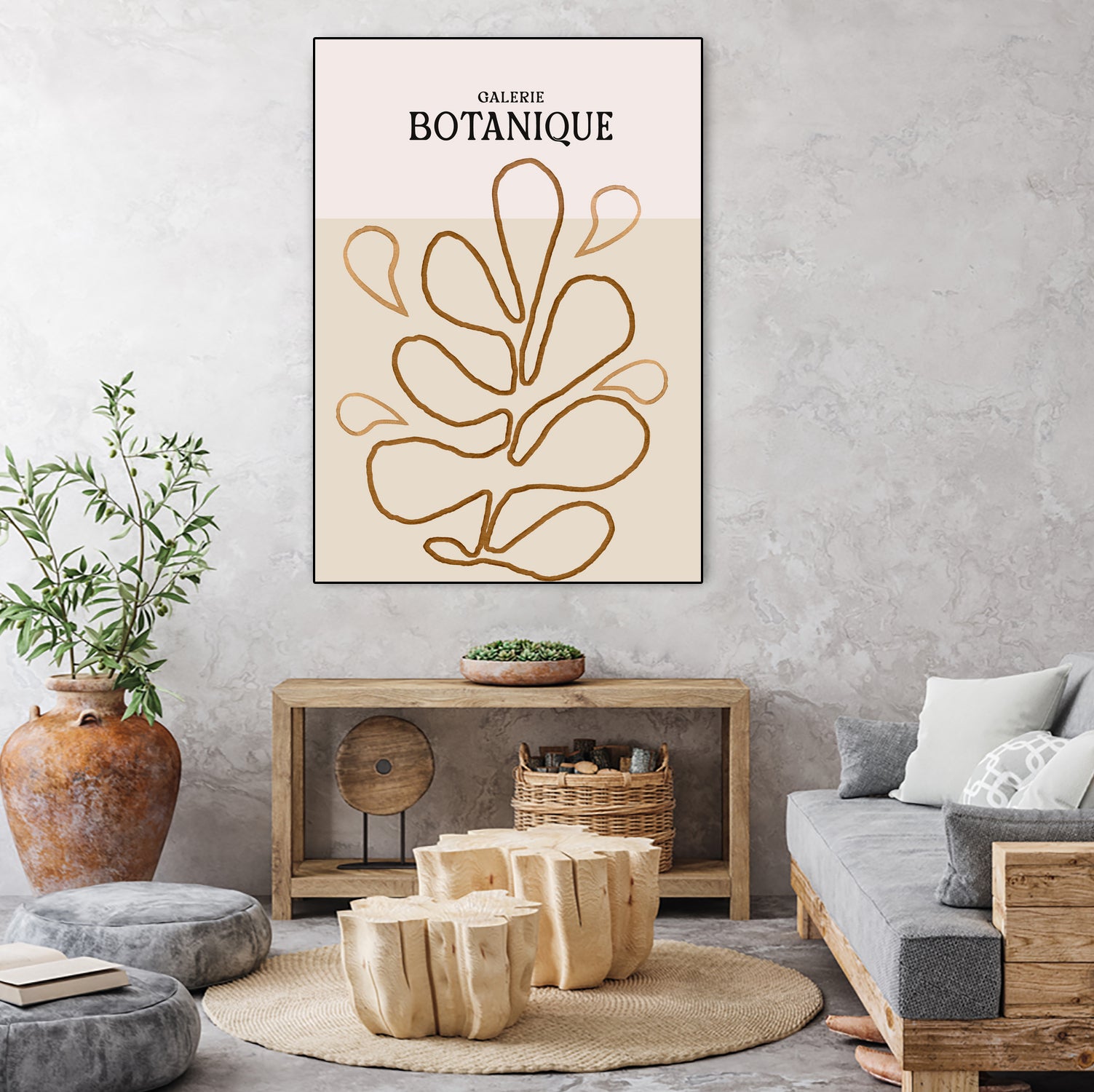 Earthy Leaf Lines by Treechild on GIANT ART -  botanical art print