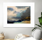 Dramatic Cloudy Sky Over a Serene Seascape by Anna-Karin Bergius on GIANT ART - abstract landscape painting nature and landscapes abstract landscape painting