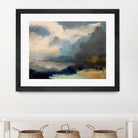 Dramatic Cloudy Sky Over a Serene Seascape by Anna-Karin Bergius on GIANT ART - abstract landscape painting nature and landscapes abstract landscape painting