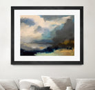 Dramatic Cloudy Sky Over a Serene Seascape by Anna-Karin Bergius on GIANT ART - abstract landscape painting nature and landscapes abstract landscape painting