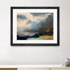 Dramatic Cloudy Sky Over a Serene Seascape by Anna-Karin Bergius on GIANT ART - abstract landscape painting nature and landscapes abstract landscape painting