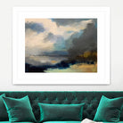 Dramatic Cloudy Sky Over a Serene Seascape by Anna-Karin Bergius on GIANT ART - abstract landscape painting nature and landscapes abstract landscape painting