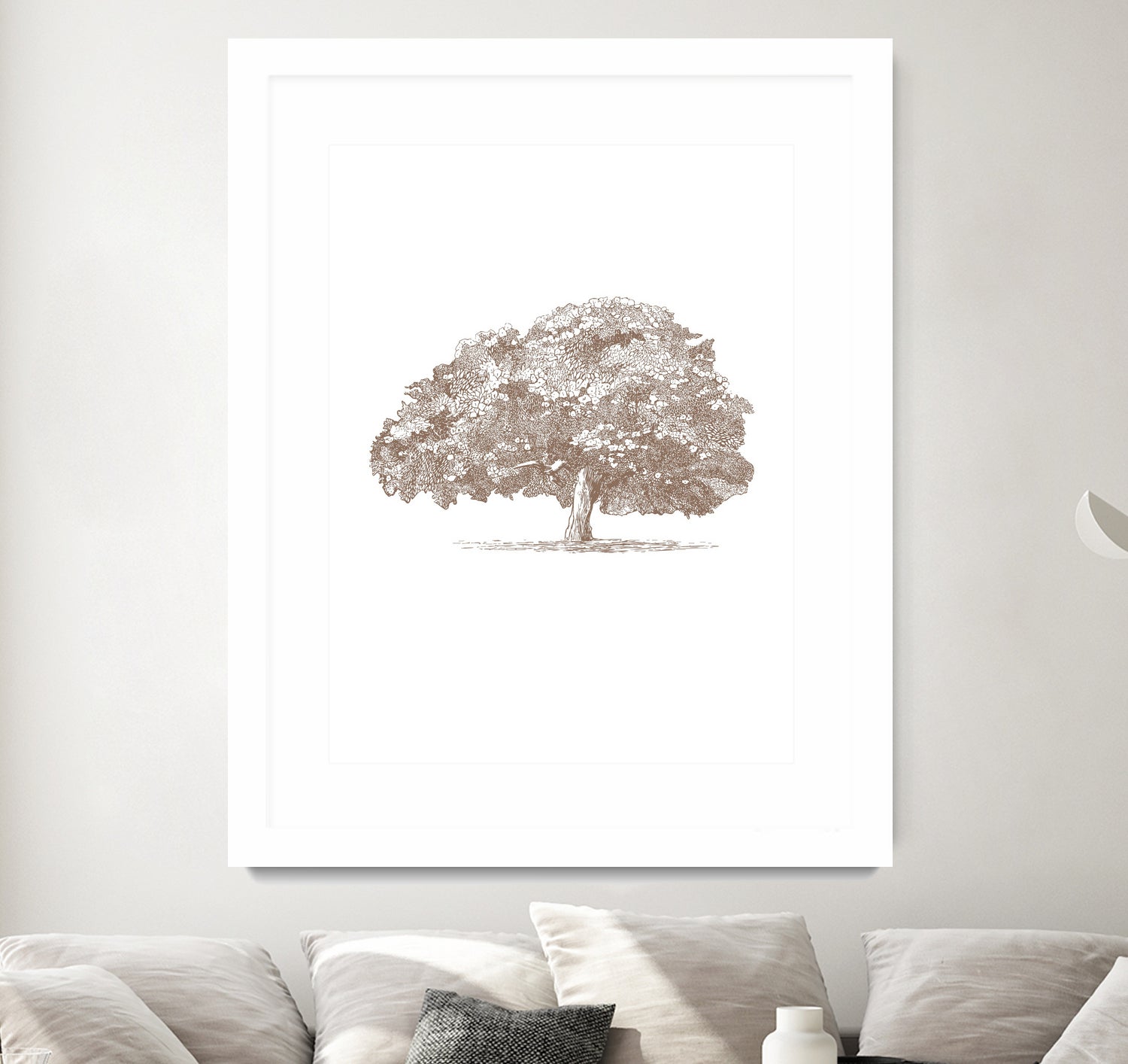 Big Tree in Brown Sepia by Katie Oa#039;Shea on GIANT ART - 2550 illustration