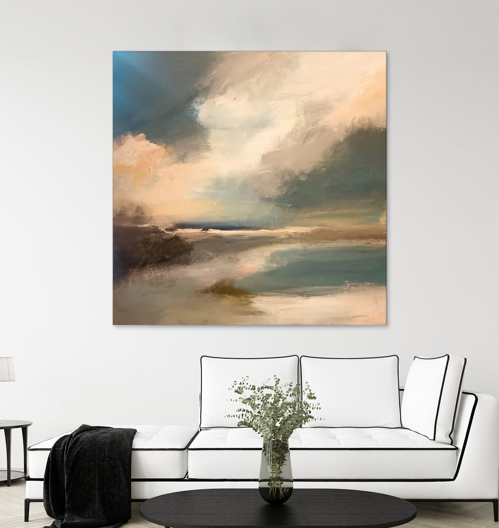 Serene Seascape Under a Dynamic Sky by Anna-Karin Bergius on GIANT ART - abstract landscape nature and landscapes abstract landscape