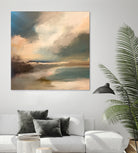 Serene Seascape Under a Dynamic Sky by Anna-Karin Bergius on GIANT ART - abstract landscape nature and landscapes abstract landscape