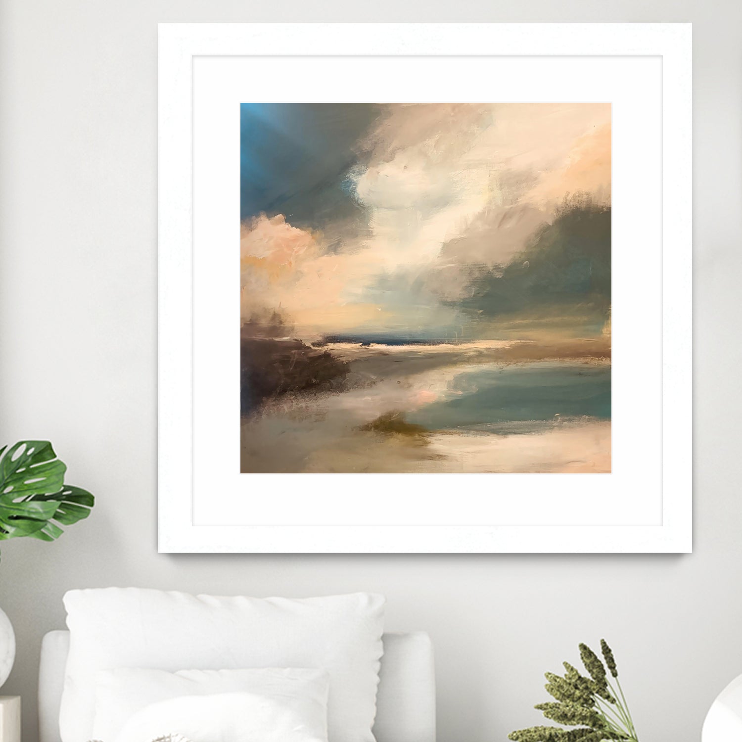 Serene Seascape Under a Dynamic Sky by Anna-Karin Bergius on GIANT ART - abstract landscape nature and landscapes abstract landscape