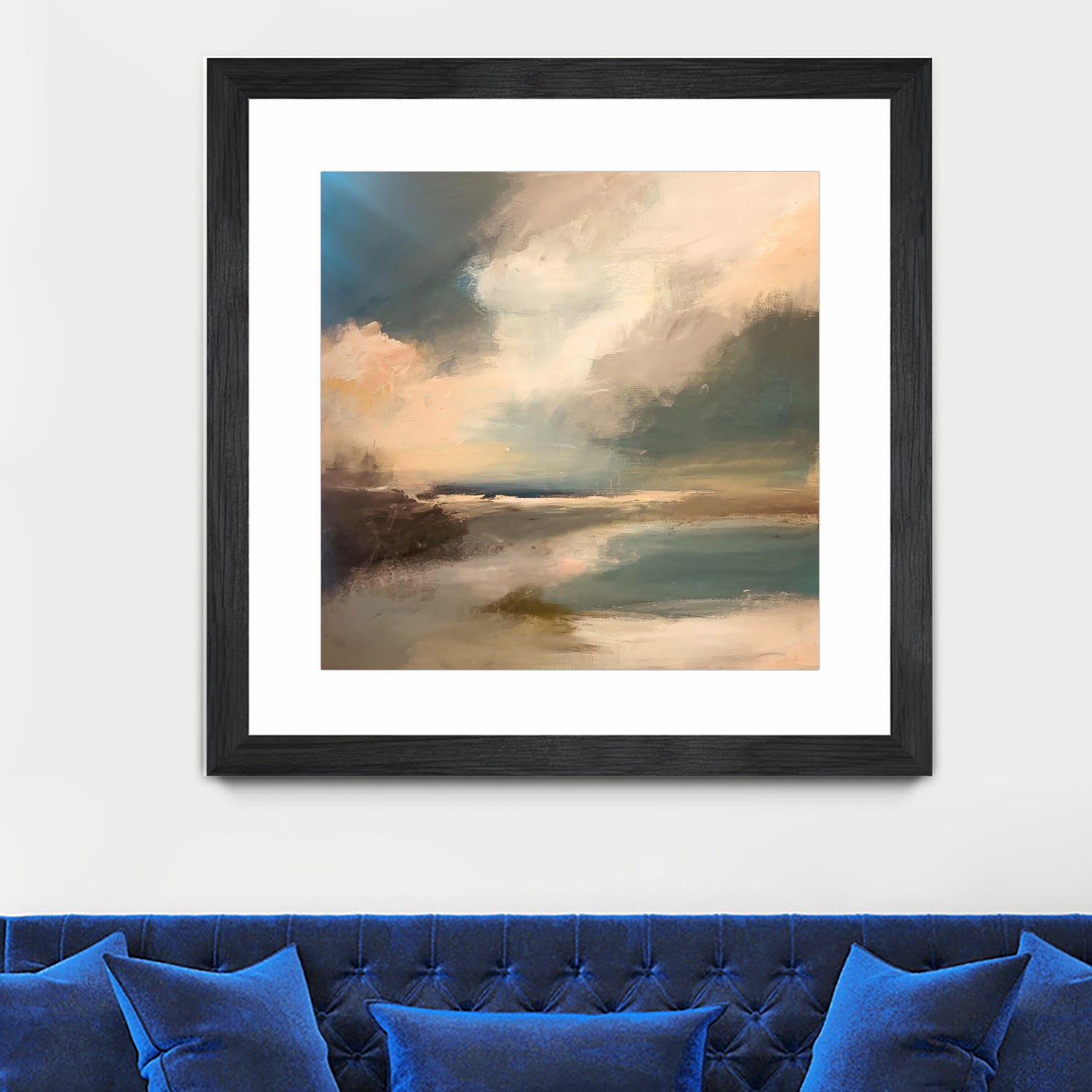 Serene Seascape Under a Dynamic Sky by Anna-Karin Bergius on GIANT ART - abstract landscape nature and landscapes abstract landscape