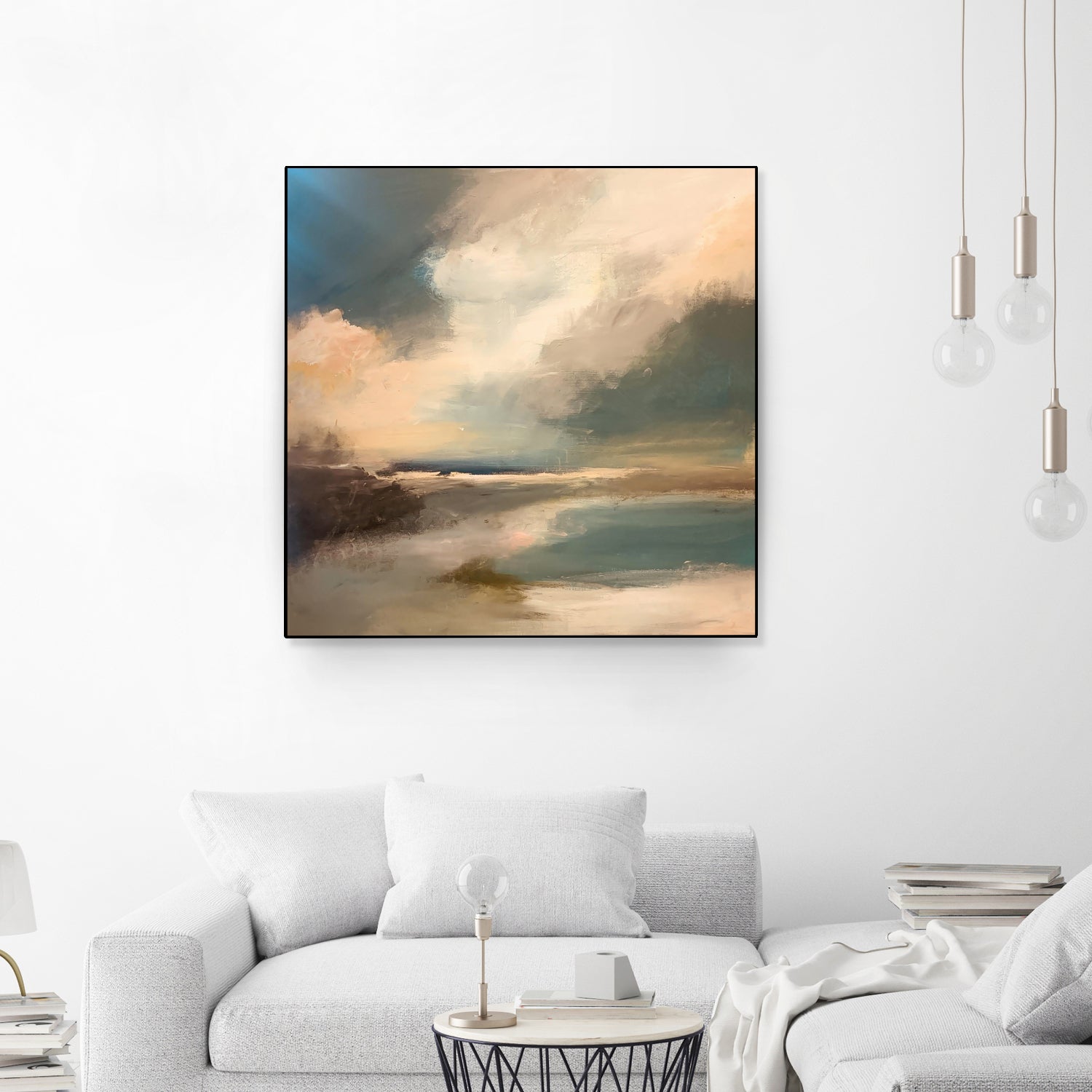 Serene Seascape Under a Dynamic Sky by Anna-Karin Bergius on GIANT ART - abstract landscape nature and landscapes abstract landscape
