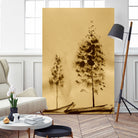 Two Trees Capturing Simplicity And Nature by Santhosh ch on GIANT ART - 14071 illustration