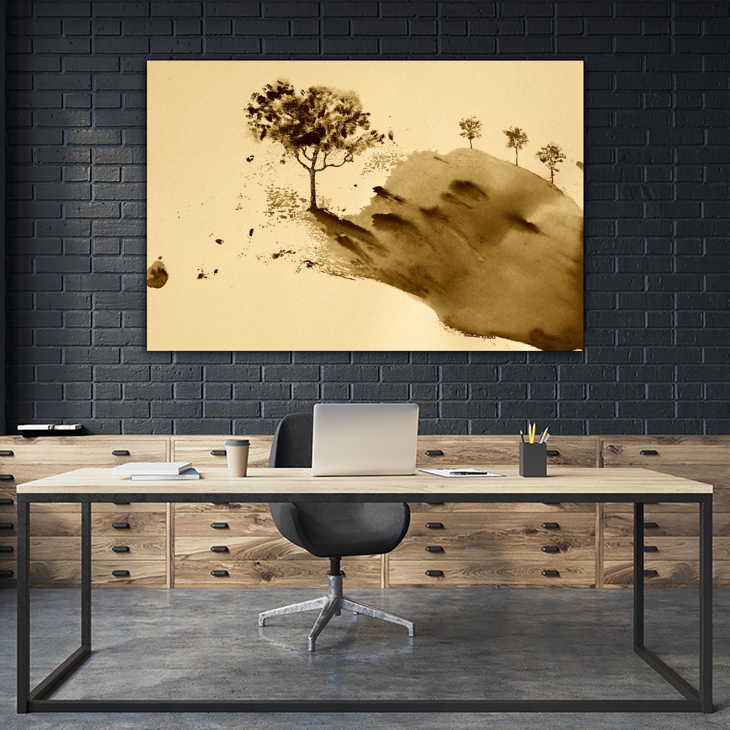 Whispering Hillside by Santhosh ch on GIANT ART - 19917 illustration