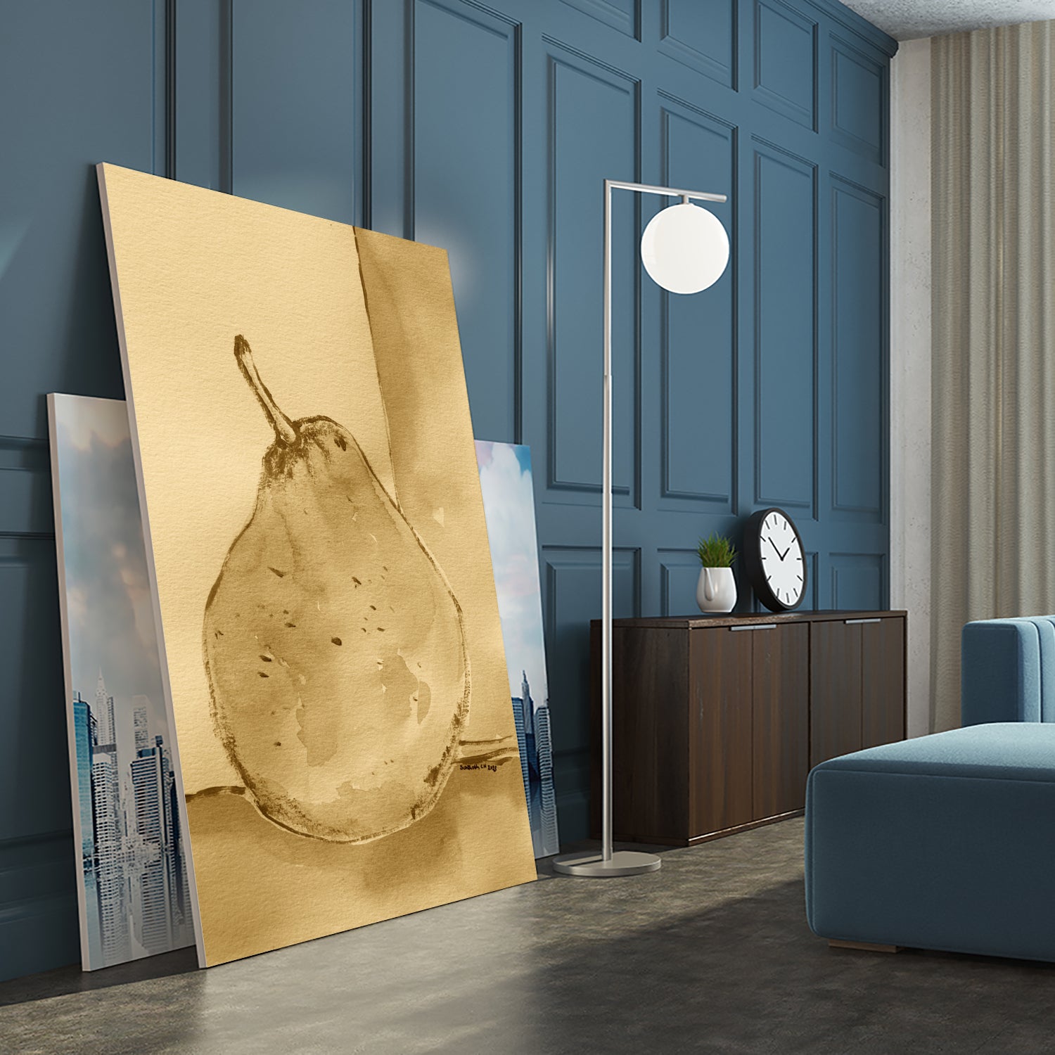 Golden Pear Shimmer by Santhosh ch on GIANT ART - 12763 illustration