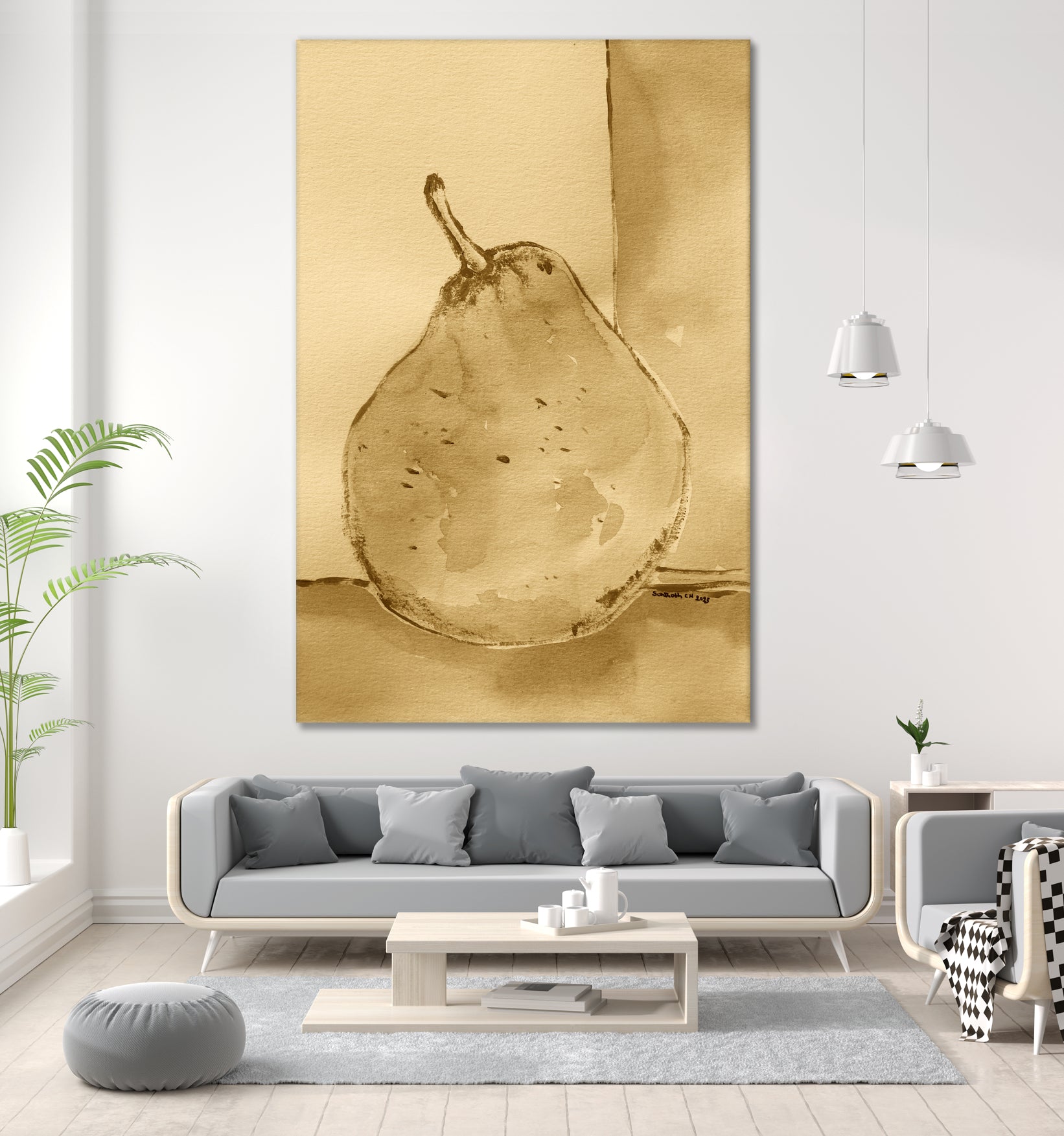 Golden Pear Shimmer by Santhosh ch on GIANT ART - 12763 illustration