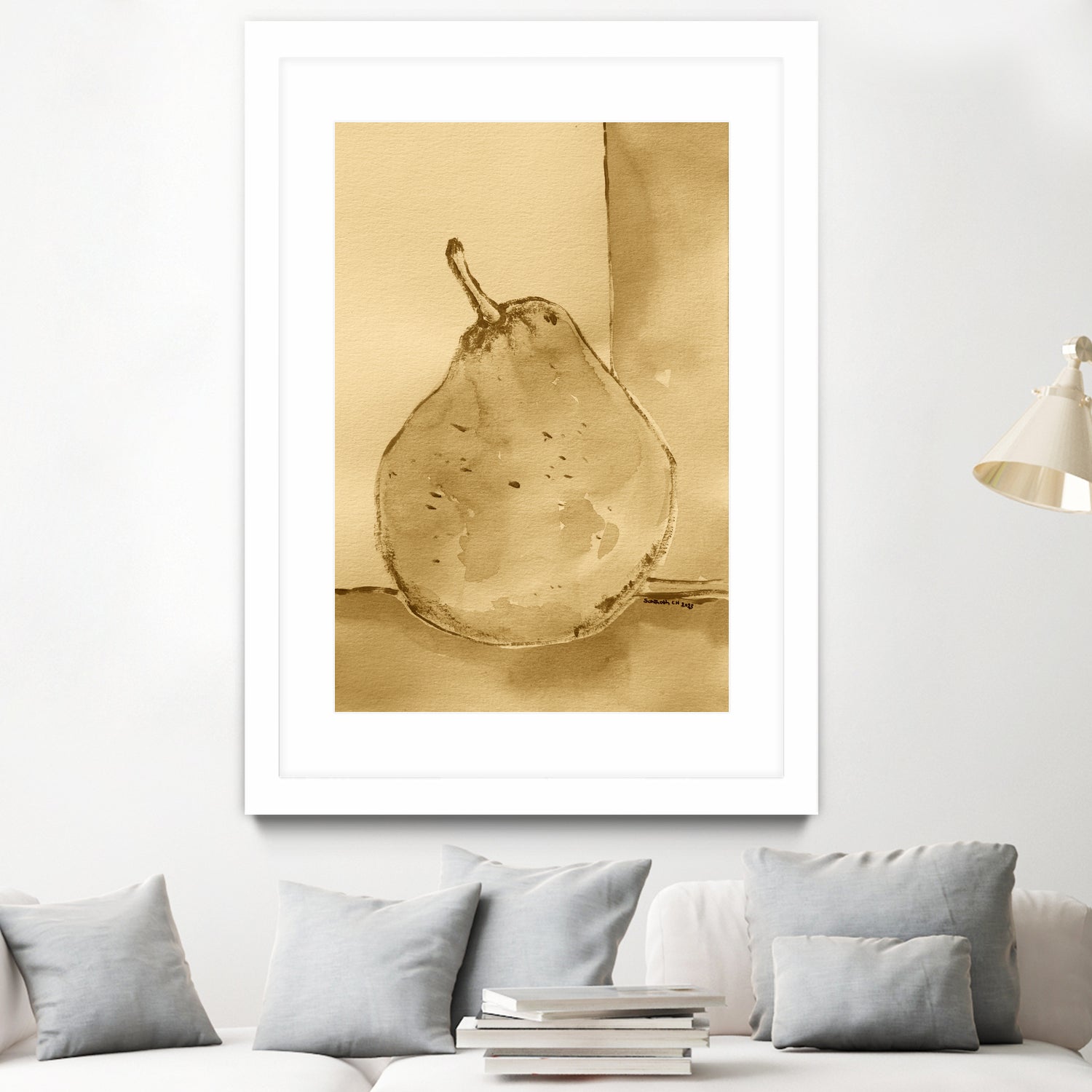 Golden Pear Shimmer by Santhosh ch on GIANT ART - 12763 illustration