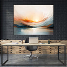 Sunset Over A Calm Body Of Water by Alpenglow Workshop on GIANT ART - abstract abstract sunset