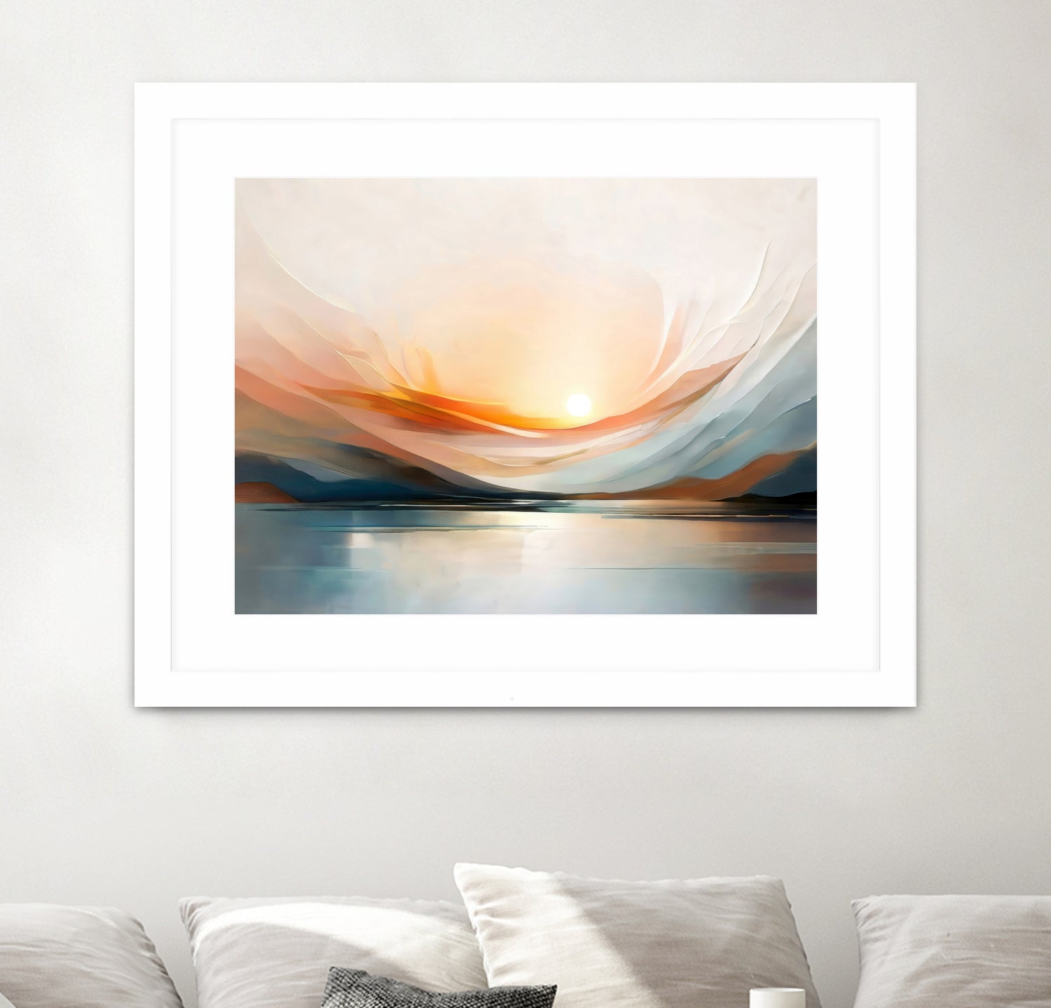 Sunset Over A Calm Body Of Water by Alpenglow Workshop on GIANT ART - abstract abstract sunset