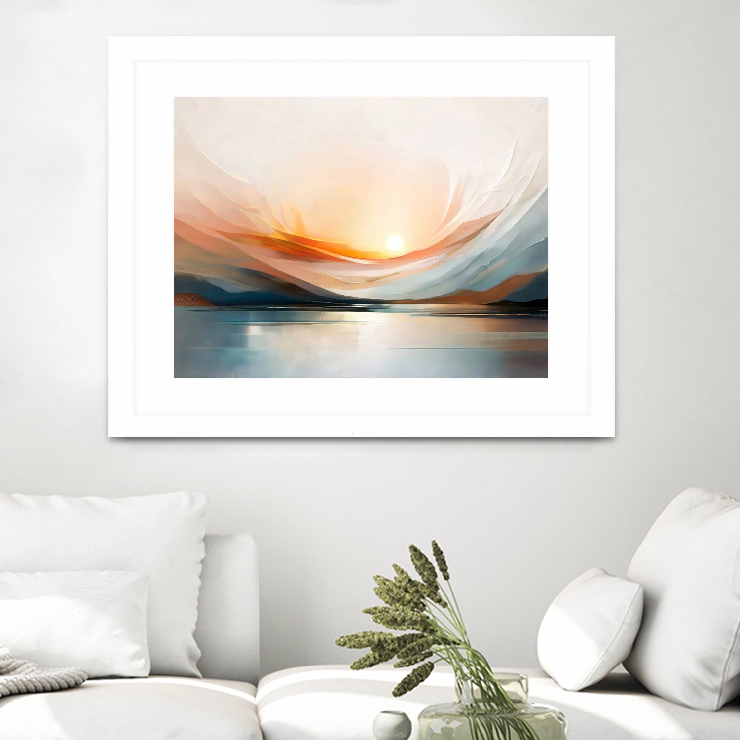 Sunset Over A Calm Body Of Water by Alpenglow Workshop on GIANT ART - abstract abstract sunset