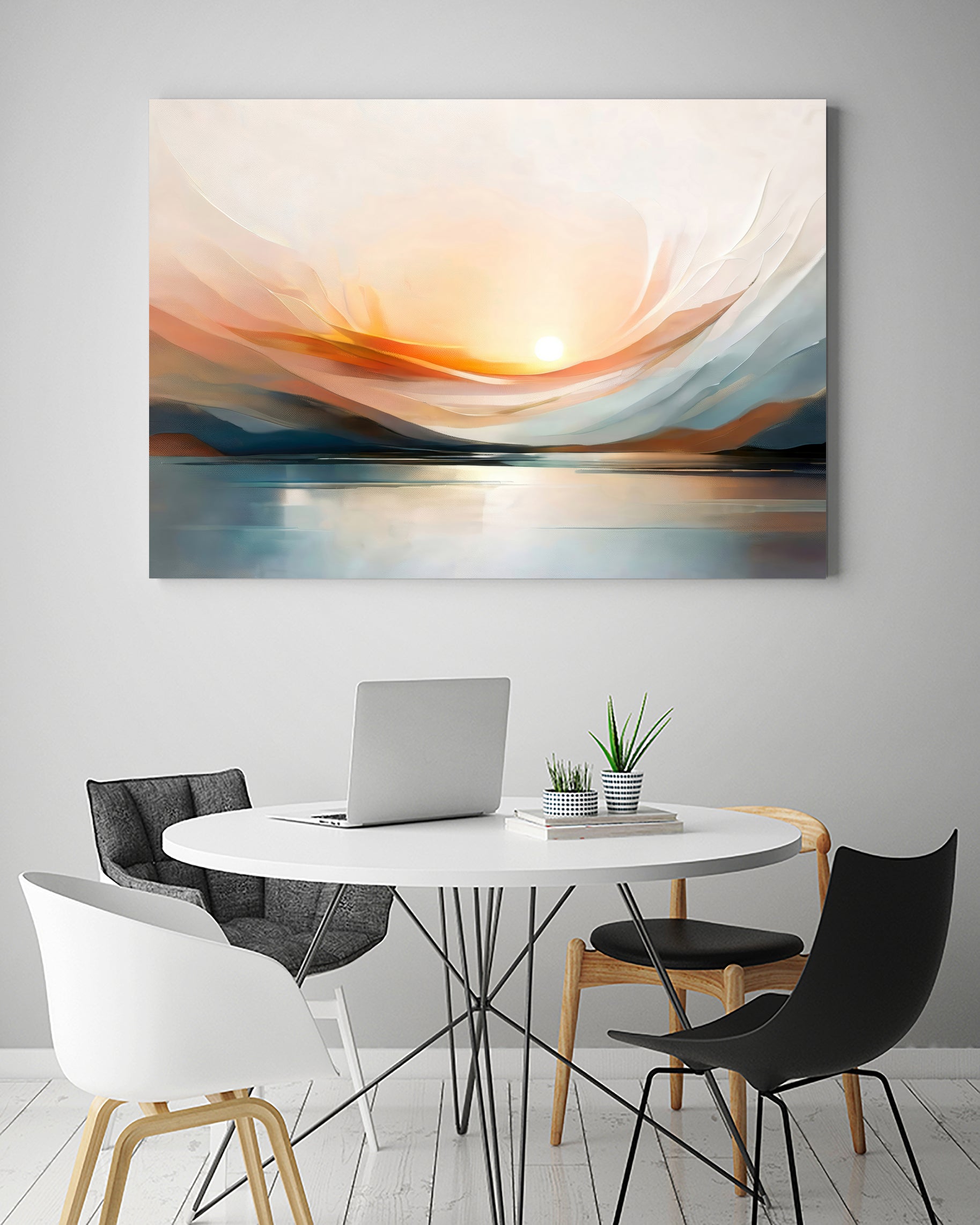 Sunset Over A Calm Body Of Water by Alpenglow Workshop on GIANT ART - abstract abstract sunset