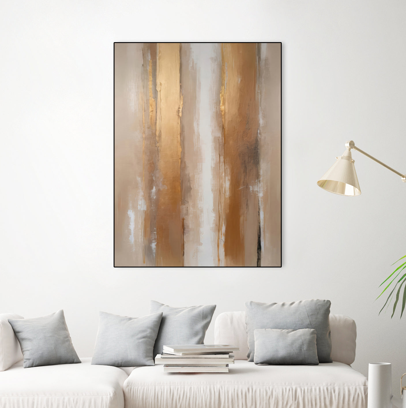 Stripes In Soft Neutrals by Alpenglow Workshop on GIANT ART - abstract abstract wall art