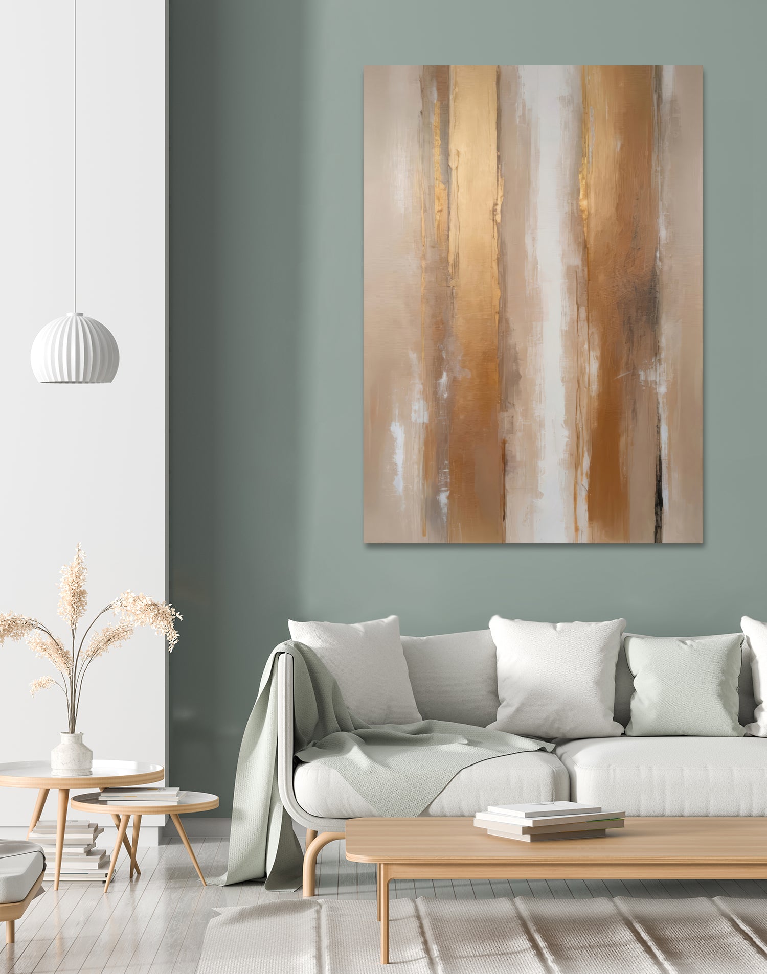 Stripes In Soft Neutrals by Alpenglow Workshop on GIANT ART - abstract abstract wall art