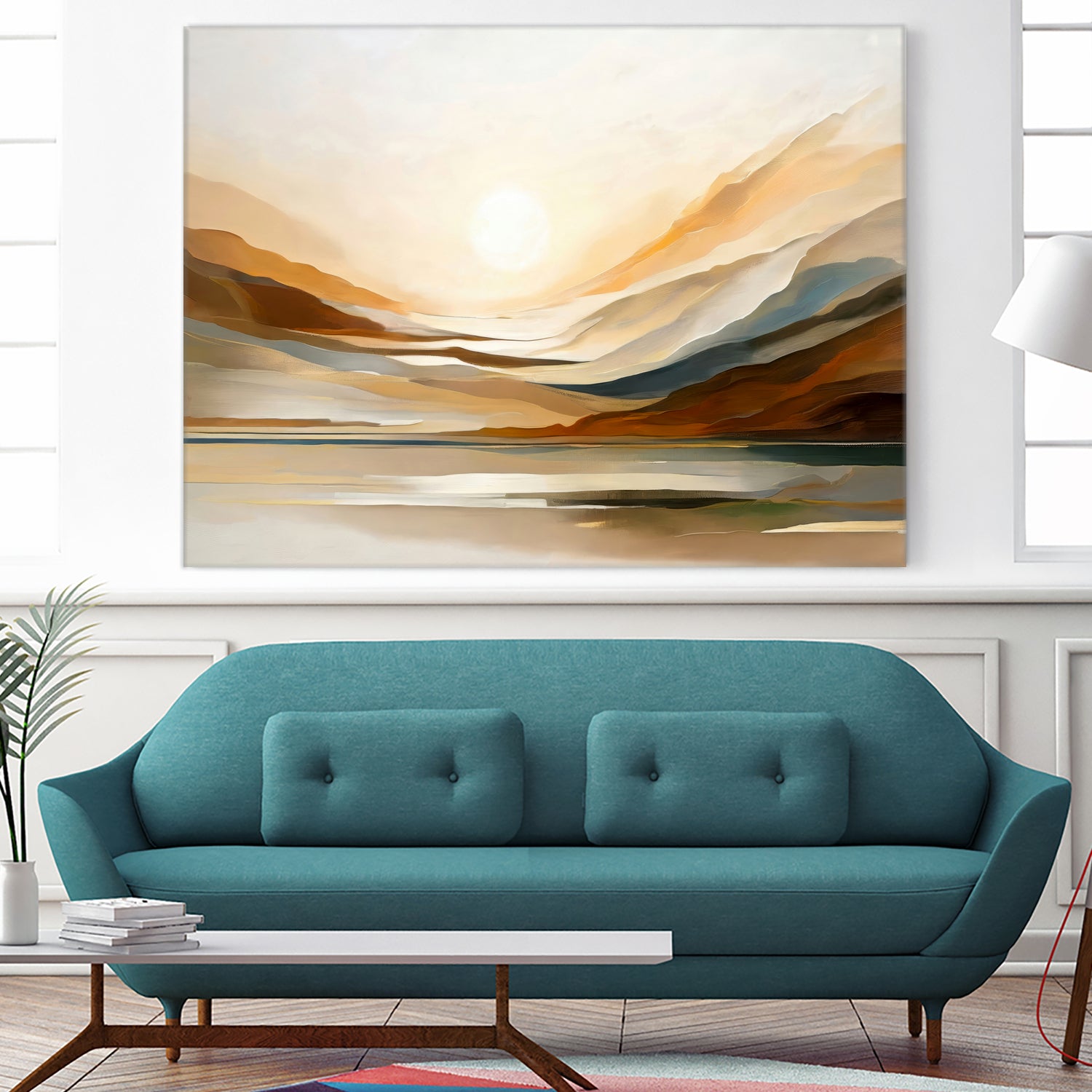 Sunset Through Misty Peaks by Alpenglow Workshop on GIANT ART - abstract abstract landscape