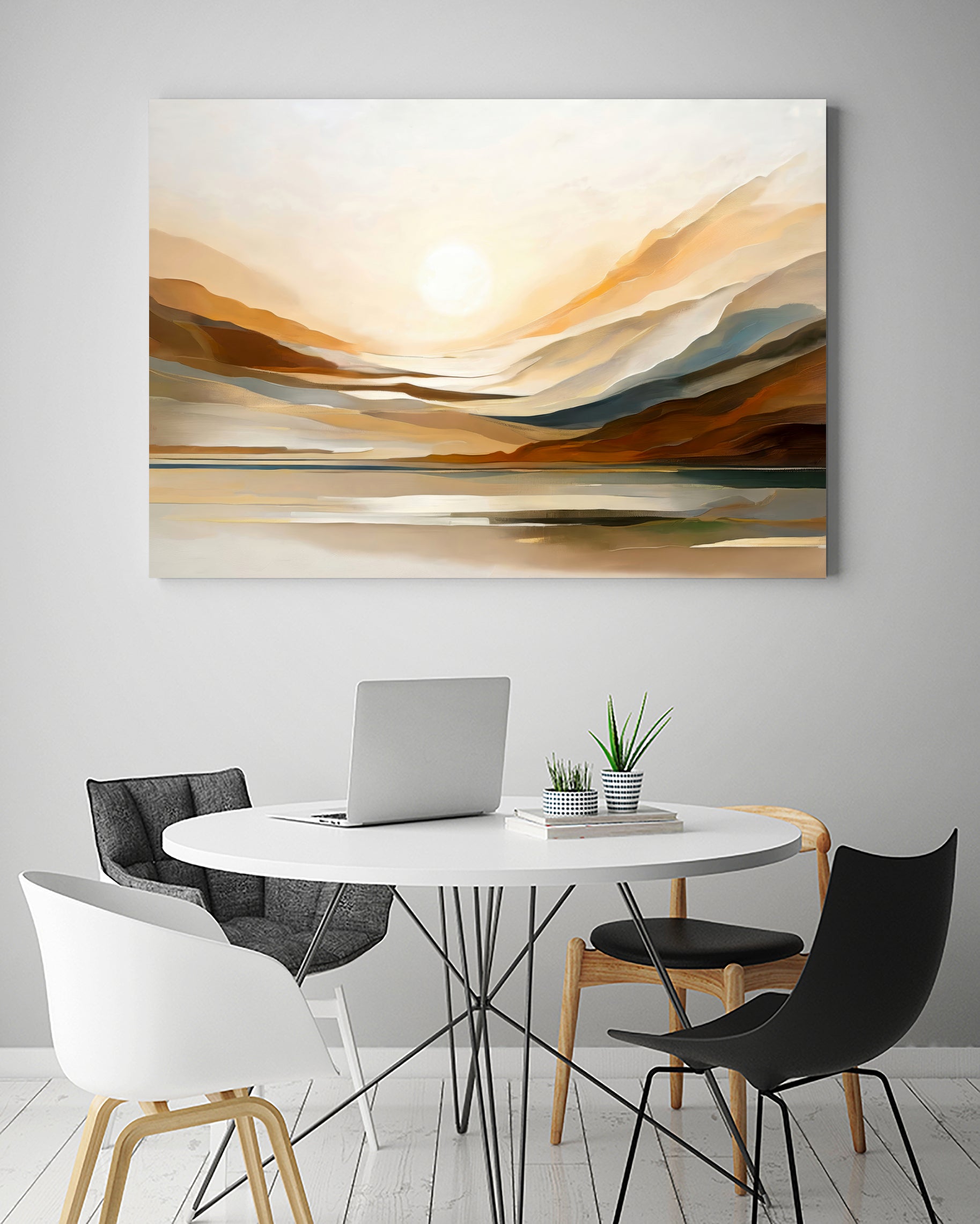 Sunset Through Misty Peaks by Alpenglow Workshop on GIANT ART - abstract abstract landscape