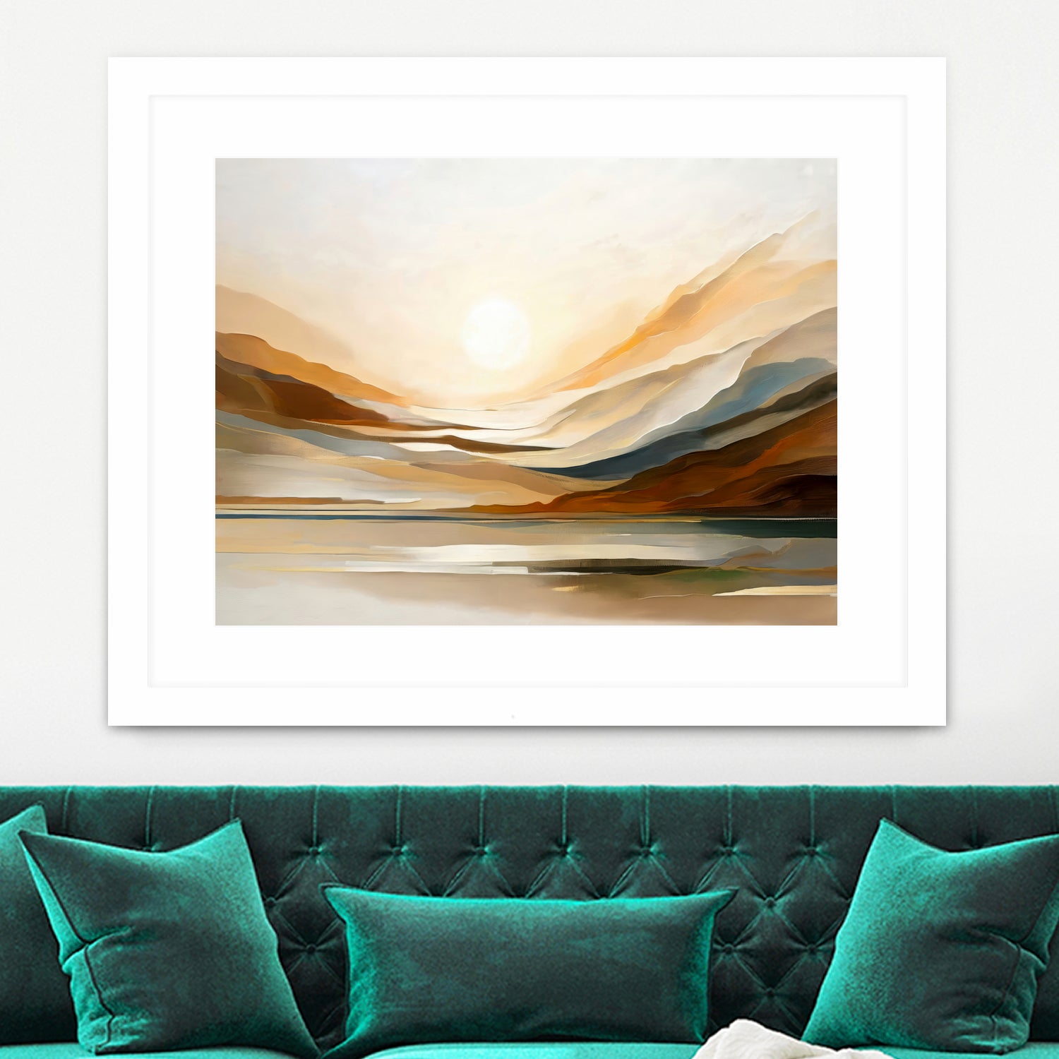 Sunset Through Misty Peaks by Alpenglow Workshop on GIANT ART - abstract abstract landscape